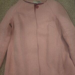 Boden Pink and White Textured Blazer